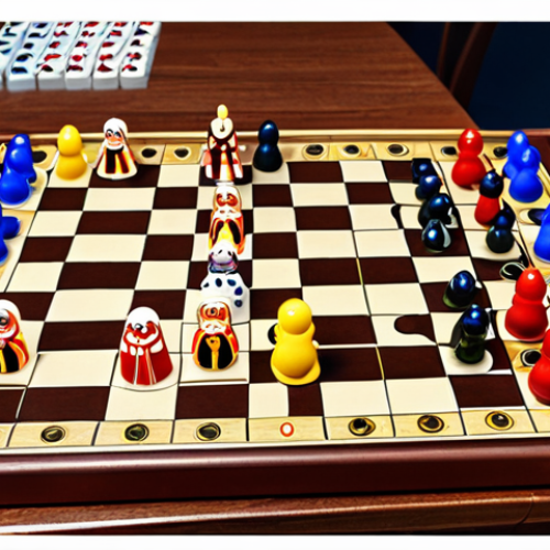 Home 4 **
A player strategically planning their moves on a Royal Match level. Focus on the puzzle board with highlighted areas showing potential combos and booster placements. The overall feel is one of careful consideration and tactical thinking. Add elements of Russian good luck charms subtly, like a horseshoe or a matryoshka doll.
**