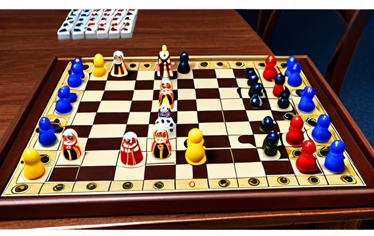 **

A player strategically planning their moves on a Royal Match level. Focus on the puzzle board with highlighted areas showing potential combos and booster placements. The overall feel is one of careful consideration and tactical thinking. Add elements of Russian good luck charms subtly, like a horseshoe or a matryoshka doll.

**